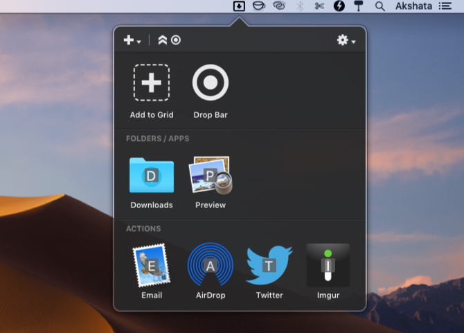 Les meilleures applications Mac à installer sur votre MacBook ou iMac apercu du panneau de la barre de menus dropzone su - Les meilleures applications Mac à installer sur votre MacBook ou iMac