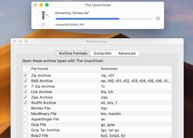 Les meilleures applications Mac à installer sur votre MacBook ou iMac extraction de fichier avec the unarchiver sur maco - Les meilleures applications Mac à installer sur votre MacBook ou iMac