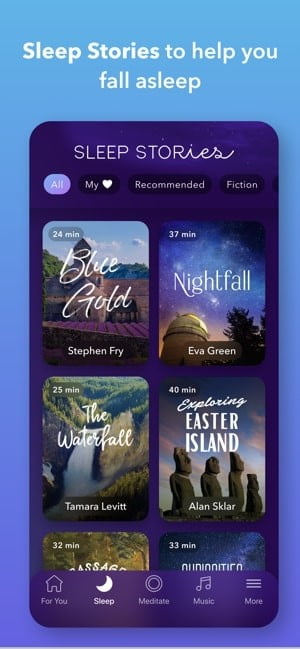 Les meilleures applications de bien-être pour iOS et Android 2023 capture decran de lapplication calm montrant des - Les meilleures applications de bien-être pour iOS et Android 2023